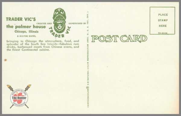 Trader Vic's - Postcard Unposted #5