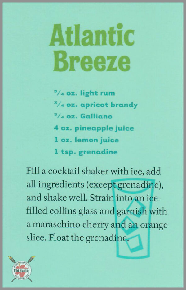 The Art of Shag - Tiki Drink - Recipe Card #A4