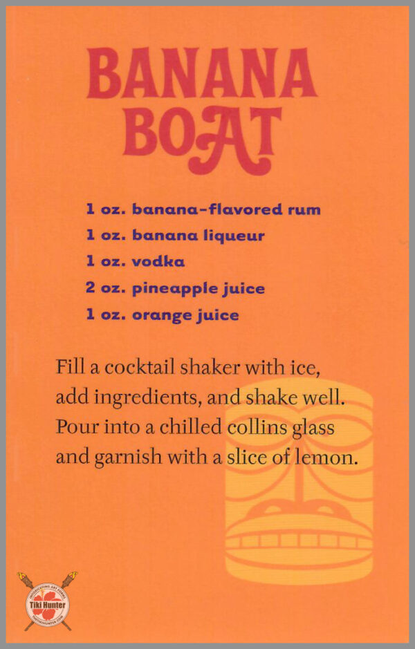 The Art of Shag - Tiki Drink - Recipe Card #A8