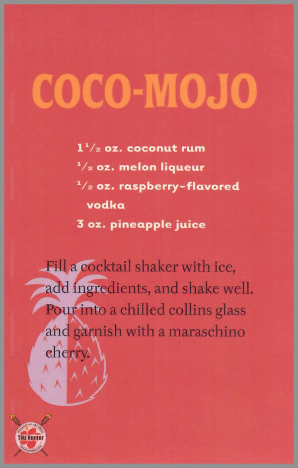 The Art of Shag - Tiki Drink - Recipe Card #B2