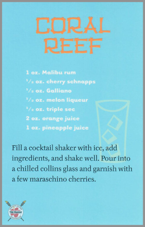 The Art of Shag - Tiki Drink - Recipe Card #B3