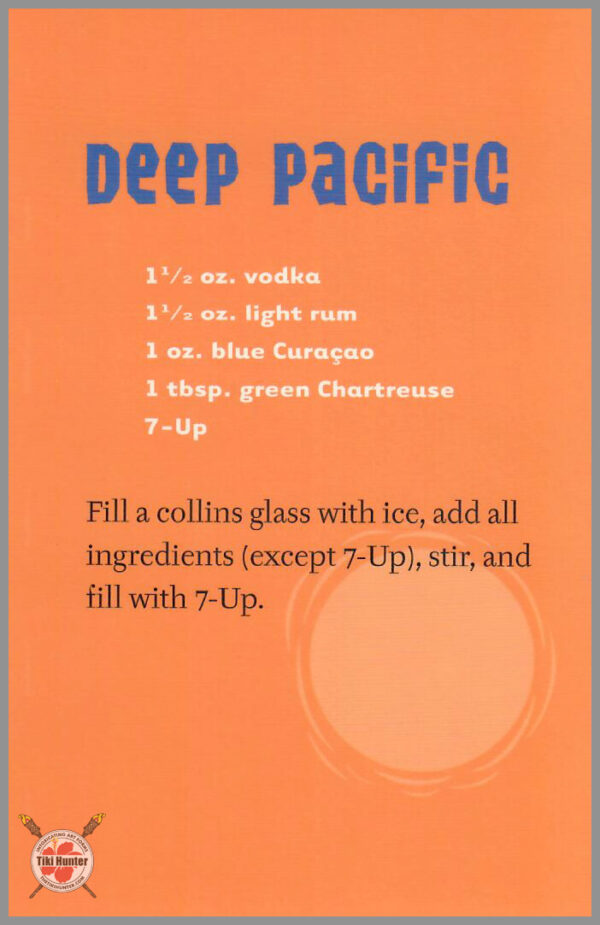 The Art of Shag - Tiki Drink - Recipe Card #B4