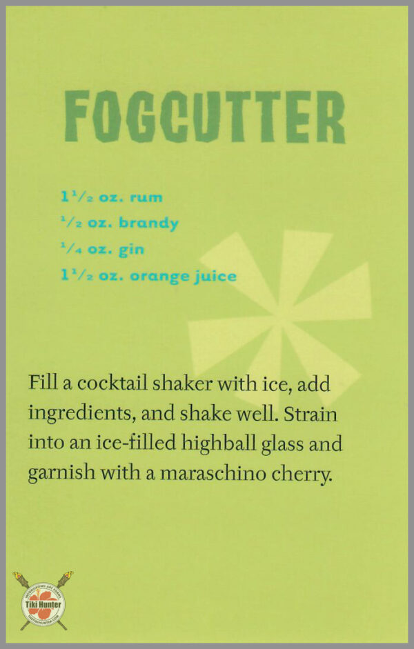 The Art of Shag - Tiki Drink - Recipe Card #B8