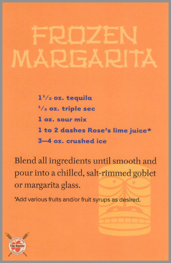 The Art of Shag - Tiki Drink - Recipe Card #B9