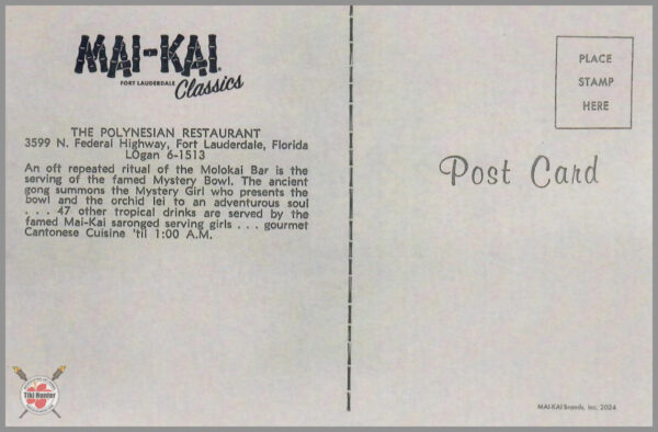 Mai-Kai - Postcard Unposted #B3