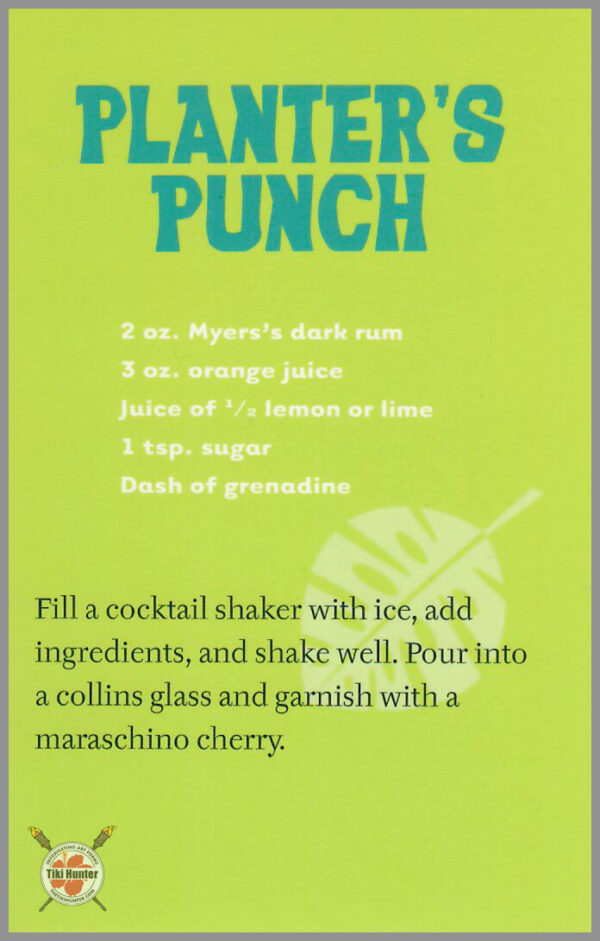 The Art of Shag - Tiki Drink - Recipe Card #D2