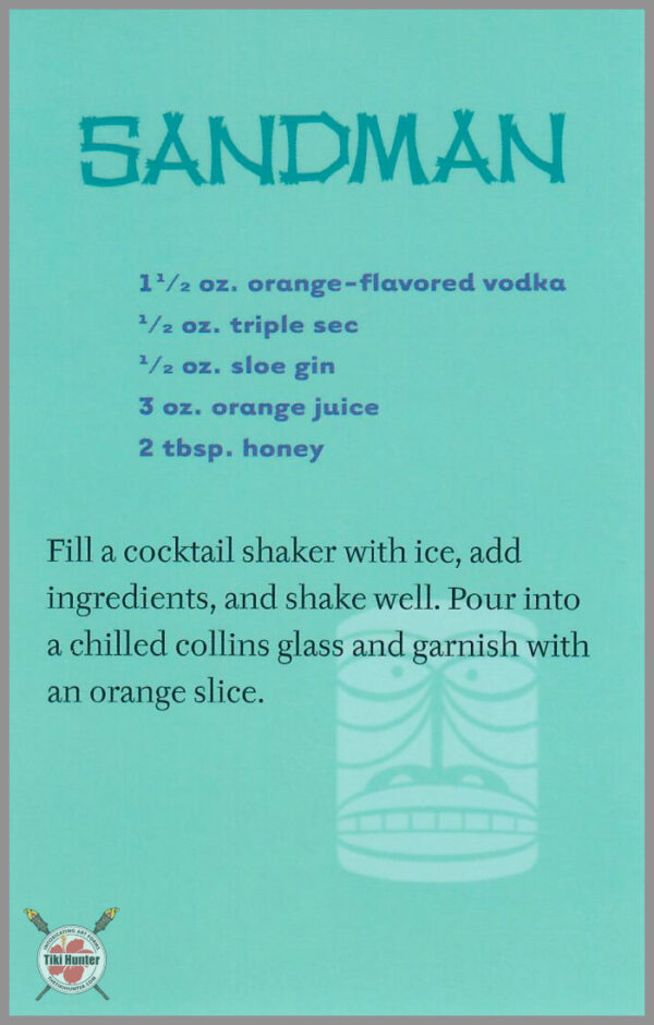 The Art of Shag - Tiki Drink - Recipe Card #D7