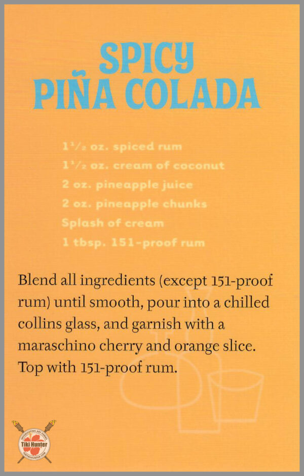 The Art of Shag - Tiki Drink - Recipe Card #E5