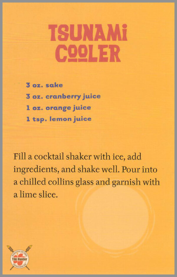 The Art of Shag - Tiki Drink - Recipe Card #F4