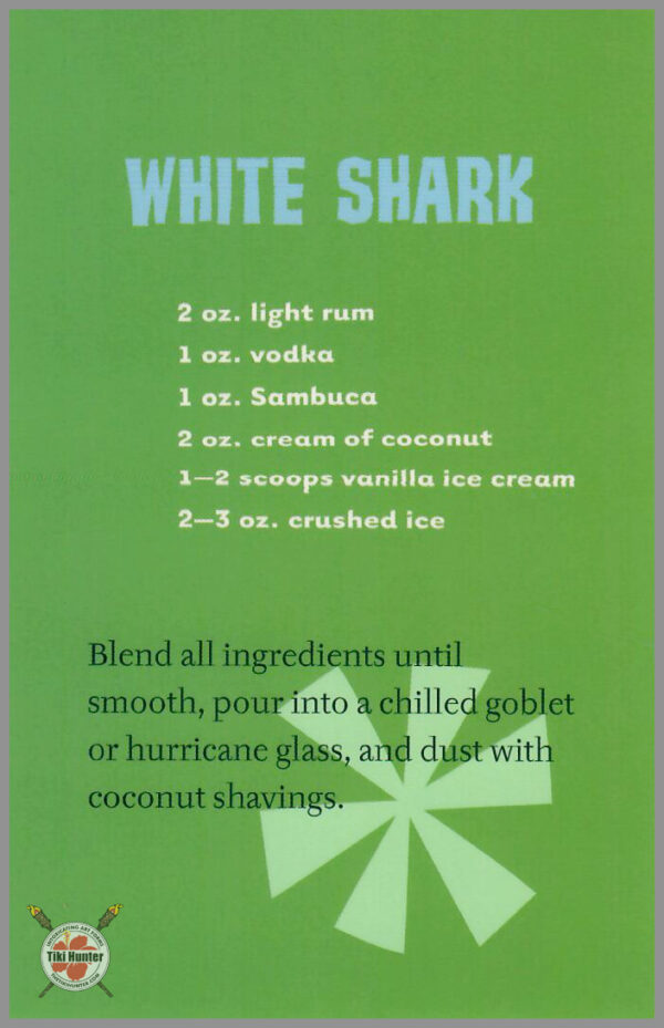 The Art of Shag - Tiki Drink - Recipe Card #F6