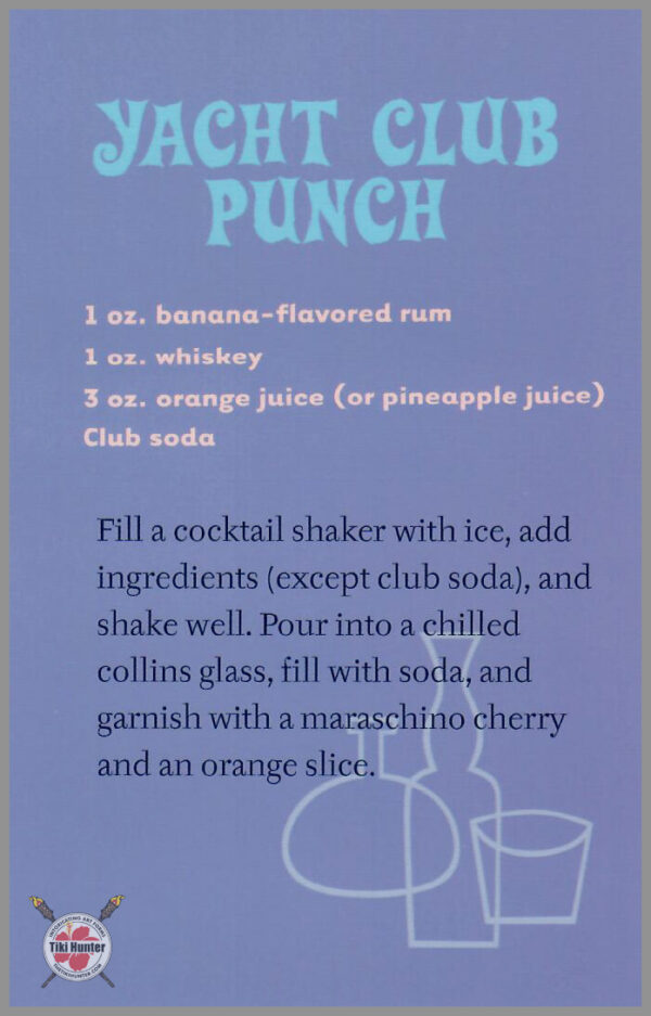 The Art of Shag - Tiki Drink - Recipe Card #F7