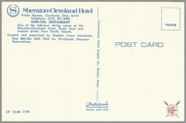 Polynesian Tiki Bar - Kon-Tiki - Postcard Unposted #2