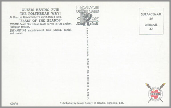 Don The Beachcomber - Postcard Unposted #5