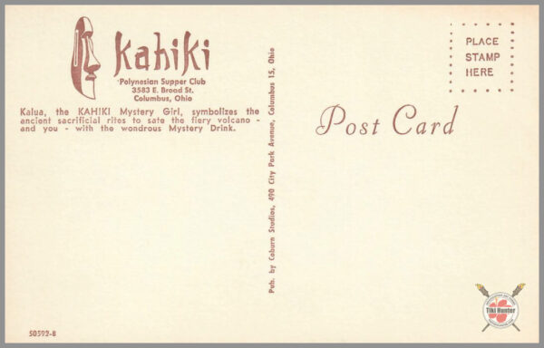 Polynesian Tiki Bar - Kahiki Supper Club - Postcard Unposted #2