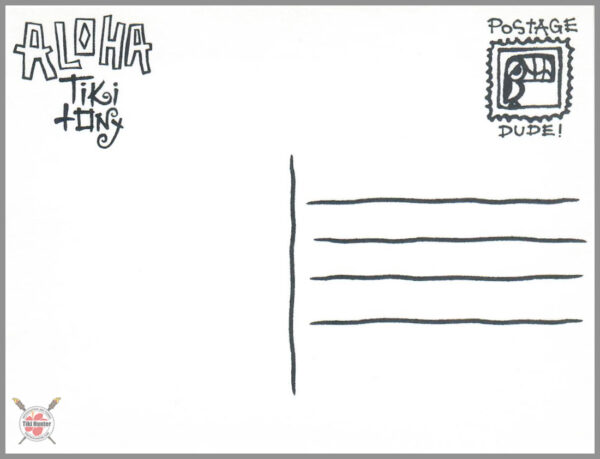The Art of Tiki Tony - Trader Sam's - Tiki Postcard Unposted #1