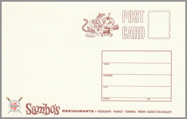 Sambo's Restaurant - Picture Story Series - Postcard Unposted #8