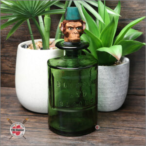 Tiki Decanter - Kin Pottery - Russian Monkey - Fez - Green