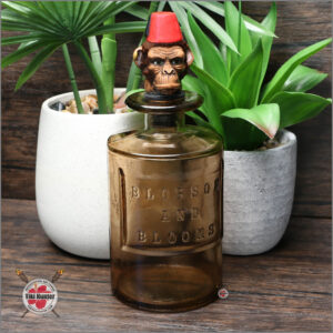 Tiki Decanter - Kin Pottery - Russian Monkey - Fez - Red