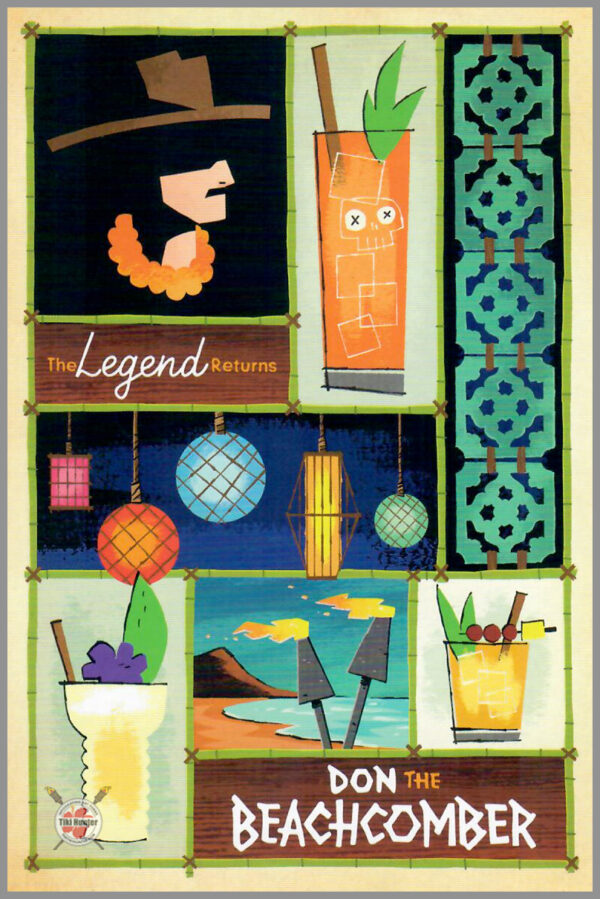 Polynesian Tiki Bar - Don The Beachcomber - Postcard Unposted #B2