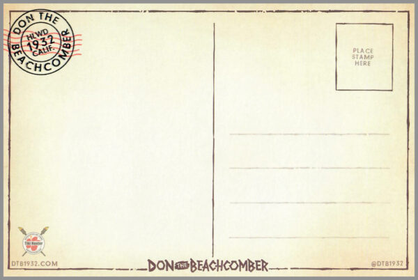 Polynesian Tiki Bar - Don The Beachcomber - Postcard Unposted #B2