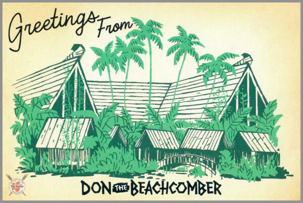 Polynesian Tiki Bar - Don The Beachcomber - Postcard Unposted #B4