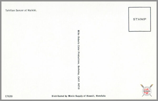 Polynesian Beauty - Hawaiian Wahine Series - Postcard Unposted #2