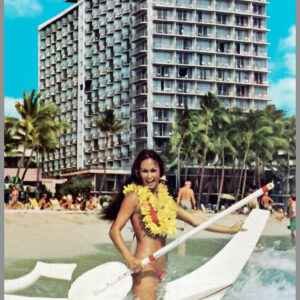 Polynesian Tiki Resort - Outrigger Hotel - Postcard Unposted #1