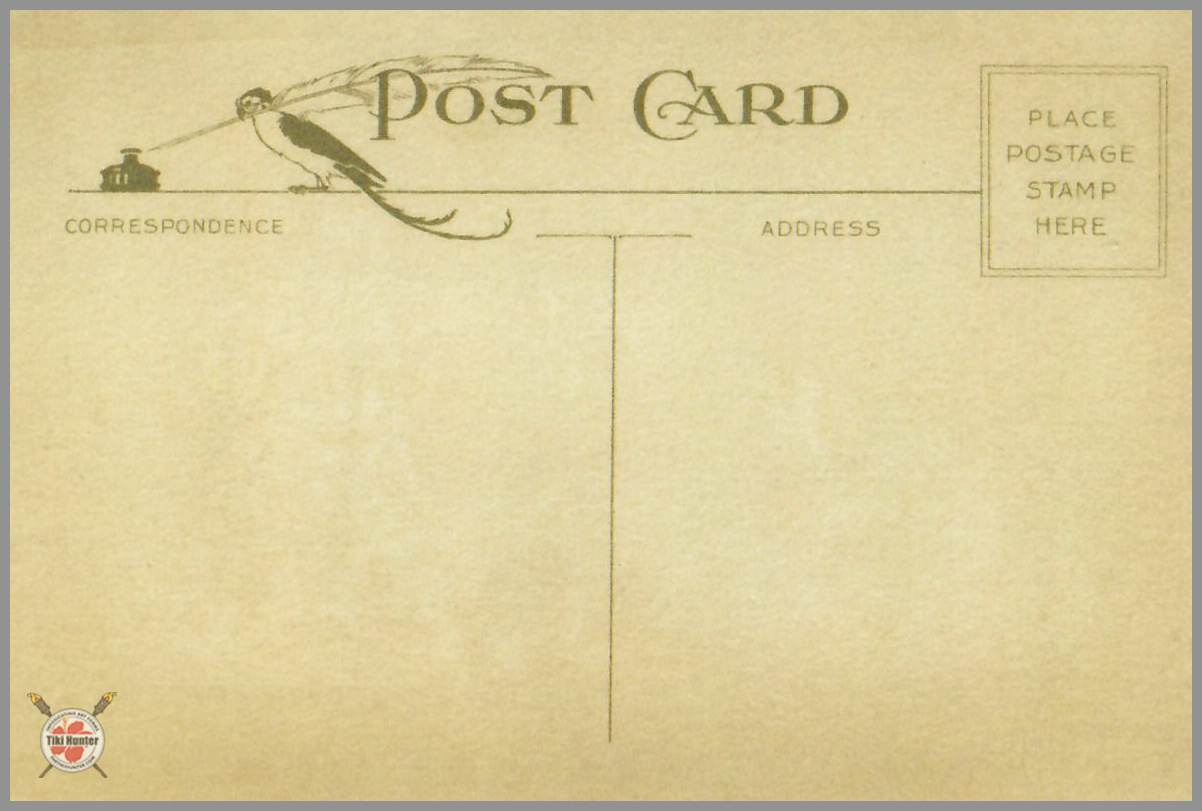 The Art of Tiki Diablo - Tropical Cocktail - Tiki Postcard Unposted #1 The Art of Tiki Diablo - Tropical Cocktail - Tiki Postcard Unposted #1