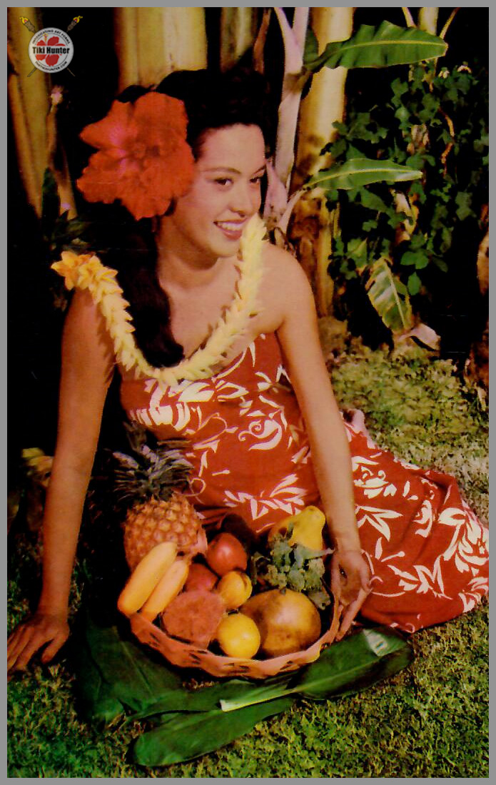 Polynesian Beauty - Hawaiian Wahine Series - Postcard Unposted #6 Polynesian Beauty - Hawaiian Wahine Series - Postcard Unposted #6