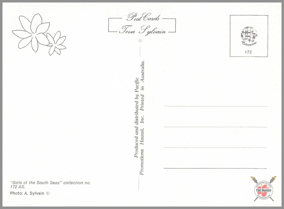 Topless Island Girl - Oahu Series - Postcard Unposted #8 Topless Island Girl - Oahu Series - Postcard Unposted #8