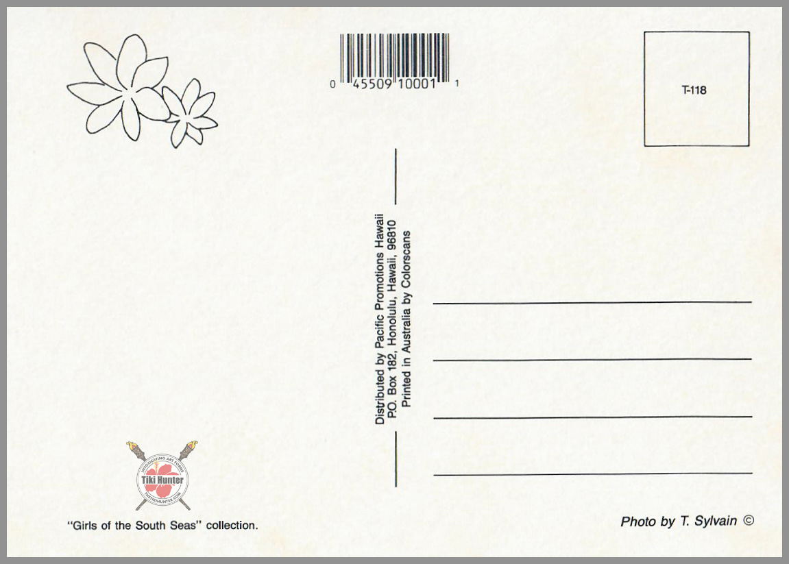 Topless Island Girl - Oahu Series - Postcard Unposted #9 Topless Island Girl - Oahu Series - Postcard Unposted #9