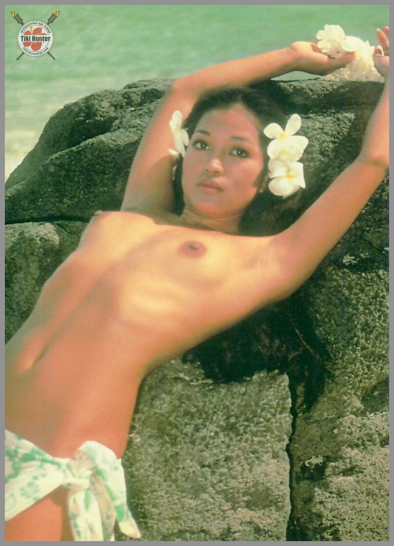 Topless Island Girl - Lanai Series - Postcard Unposted #2 Topless Island Girl - Lanai Series - Postcard Unposted #2