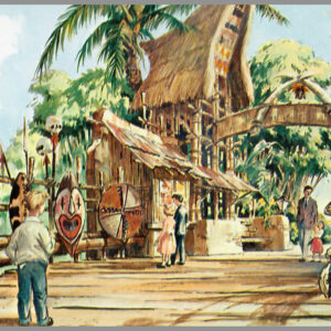 Polynesian Tiki Resort - Disney Tahitian Village - Postcard Unposted #1