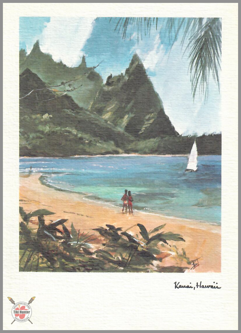 Polynesian Travel - Kauai - Bali Hai Beach - Postcard Unposted #1 Polynesian Travel - Kauai - Bali Hai Beach - Postcard Unposted #1