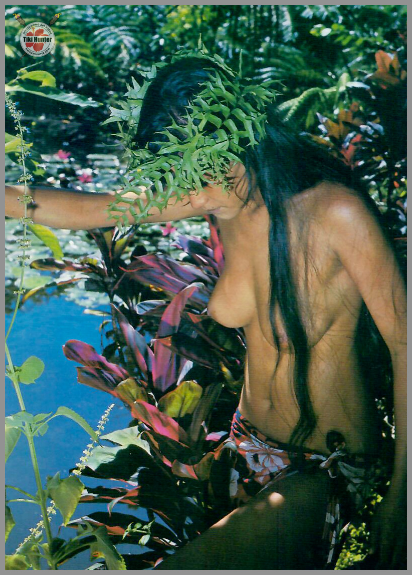 Topless Island Girl - Lanai Series - Postcard Unposted #7 Topless Island Girl - Lanai Series - Postcard Unposted #7
